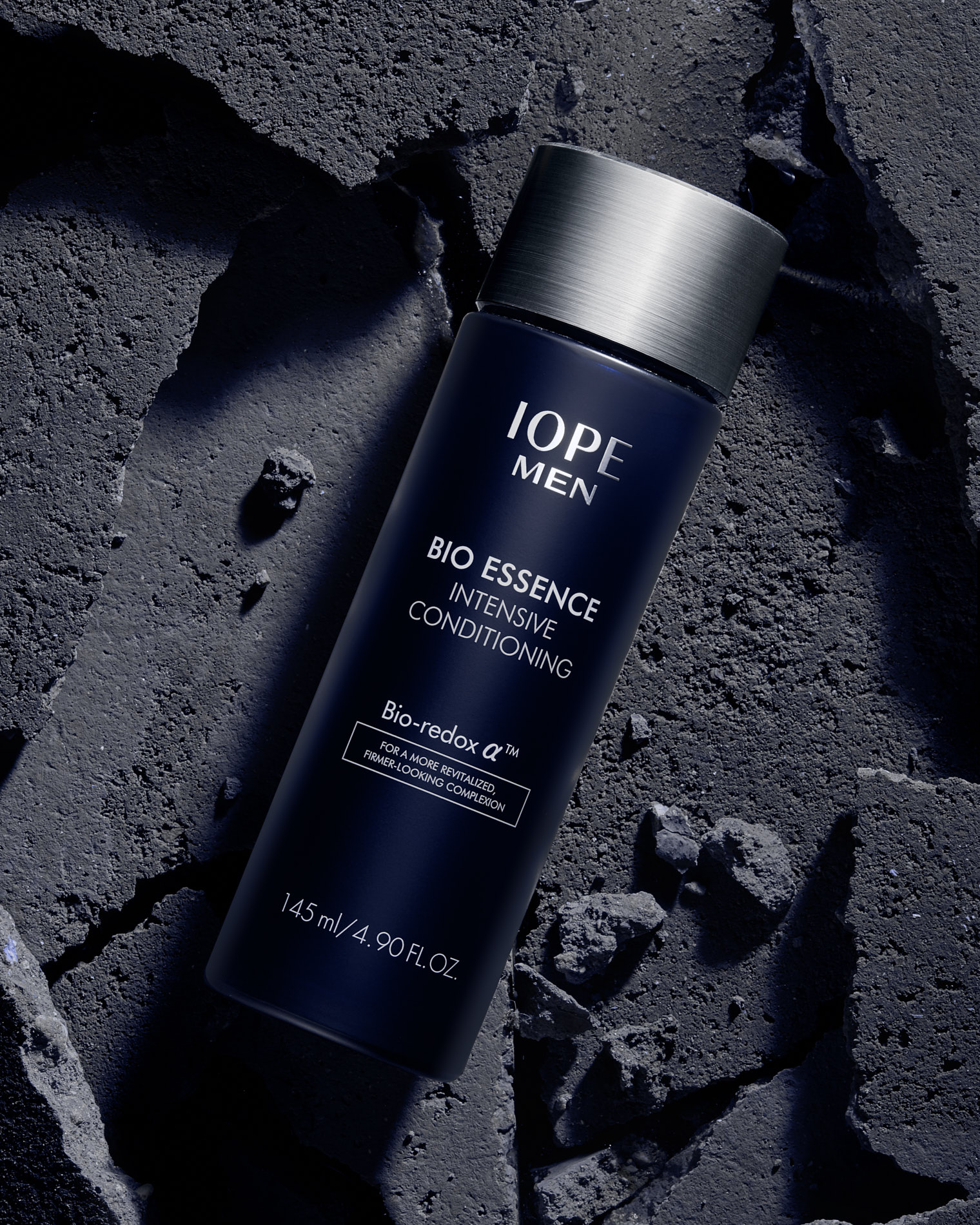 IOPE Men on a cracked cement with dramatic lighting