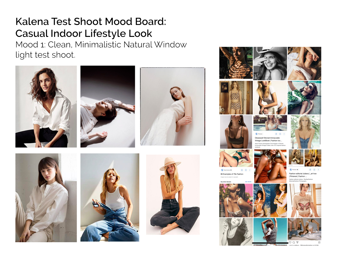 Mood Board concept for Model test shoo with Kãlena Audrey 